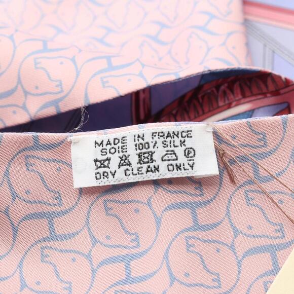 HERMES Authentic Pink Silk Scarf - Picture 3 of 3